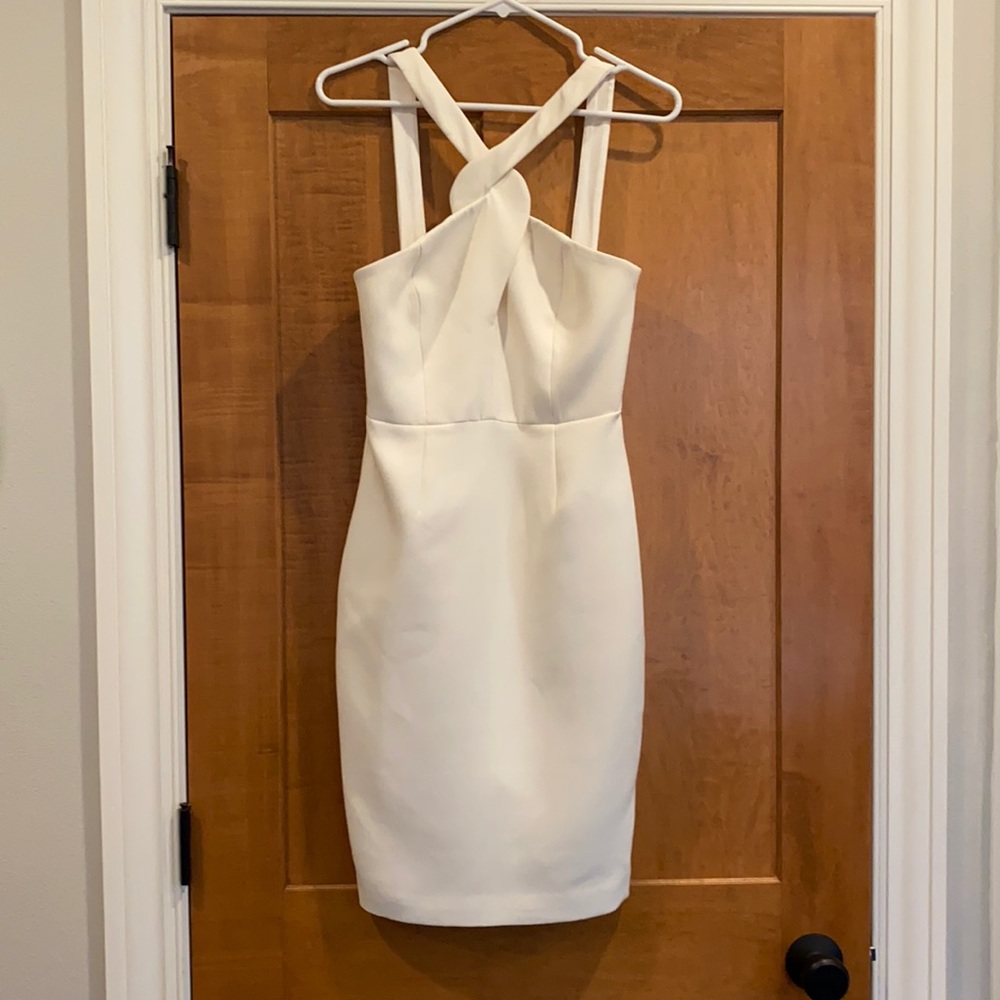 Keepsake Cross front ivory dress